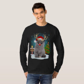 T-shirt Funny Ugly Sweater Cat Reindeer Pôle Nord Christy (Devant entier)