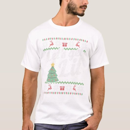 T-shirt Funny Ugly Sweater Christmas (Devant)