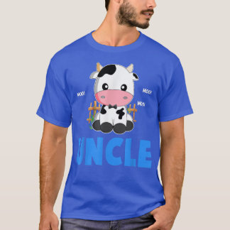 T-shirt Funny Uncle Cow Cute Cow Farmer Anniversaire Corre