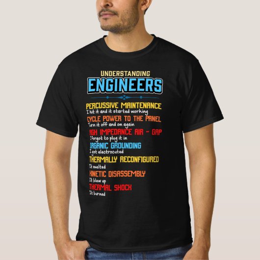 T-shirt Funny Understanding Engineers and Funny Engineerin (Devant)