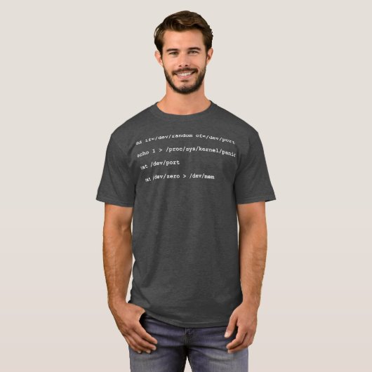T-shirt Funny Uni Linu Programmer Sys Admin Script Shell (Devant entier)