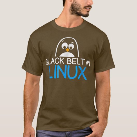 T-shirt Funny Uni TUX Linu Shell IT (Devant)