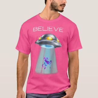 T-shirt Funny Unicorn Alien enlèvement Geeky Ufo Baseball