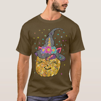 T-shirt Funny Unicorn Citrouille Halloween 2022 mignon Tha