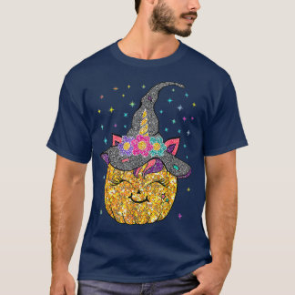 T-shirt Funny Unicorn Citrouille Halloween 2022 mignon Tha