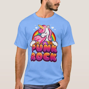 T-shirt Funny Unicorn et Rainbow Punk Rock Music Festival