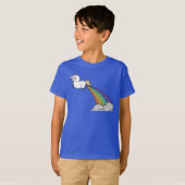 T-shirt Funny Unicorn Pooping Rainbows (Devant entier)