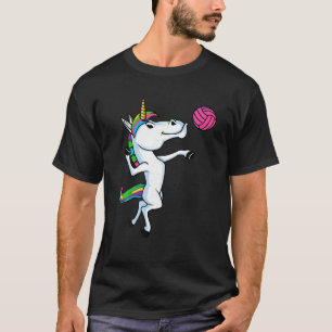 T-shirt Funny Unicorn Sports Volleyball Magique Ball Playe