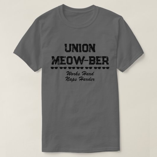 T-shirt Funny Union Meow-ber (Design devant)