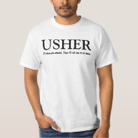 Funny Usher personnalisable Mariage-party chemise