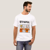 T-shirt Funny Utopia Biden et Trump en prison 2024 (Devant entier)