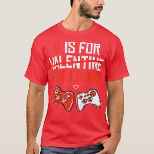 T-shirt Funny V est pour les jeux vidéo Valentines Day Gam