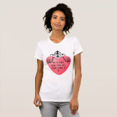 T-shirt Funny Valentine pink heart (Devant entier)