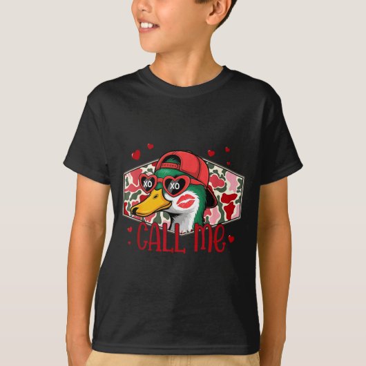 T-shirt Funny Valentines Day Call Me Duck Hunting Men Wome (Devant)