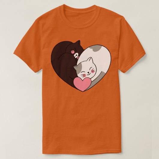 T-shirt Funny Valentines Day Chats Kitten Valentine Chat P (Design devant)