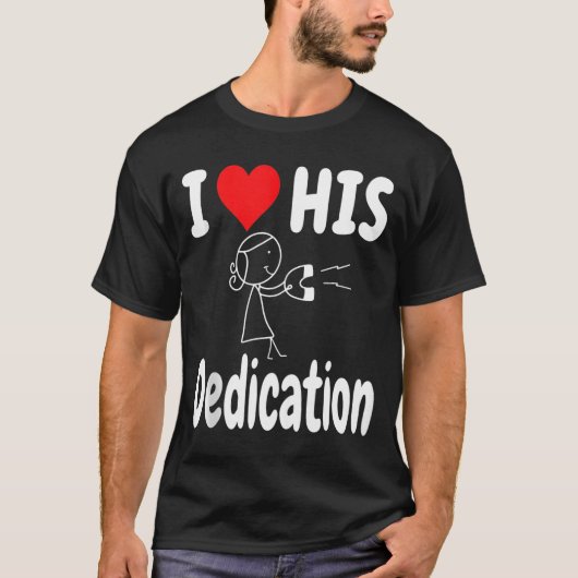 T-shirt Funny Valentine's Day Couple Matching I Love His D (Devant)