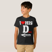 T-shirt Funny Valentine's Day Couple Matching I Love His D (Devant entier)