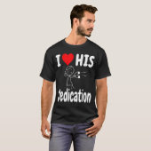 T-shirt Funny Valentine's Day Couple Matching I Love His D (Devant entier)