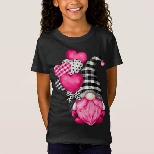 T-Shirt Funny Valentines Jour Correspondant Gnome Avec L'O (Devant)