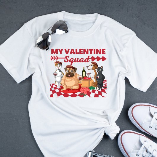 T-shirt Funny valentines jour pour maillot de mème simple