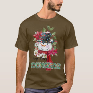 T-shirt Funny Very Merry Counselor Snowman Christmas Pajam
