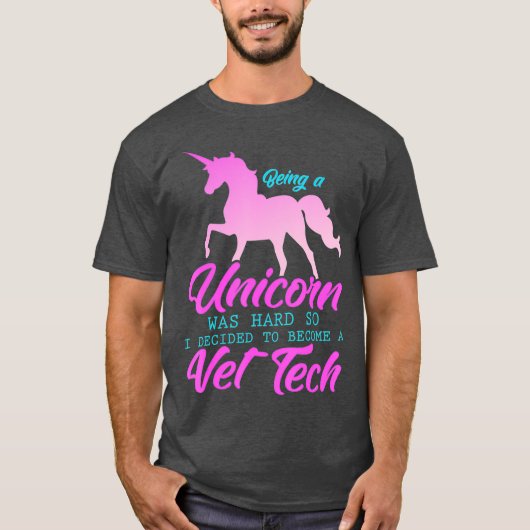 T-shirt Funny Vet Tech Unicorn Amateurs Vétérinaire (Devant)