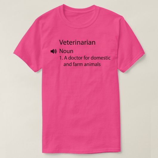 T-shirt Funny Veterinarian Definition 3 (Design devant)