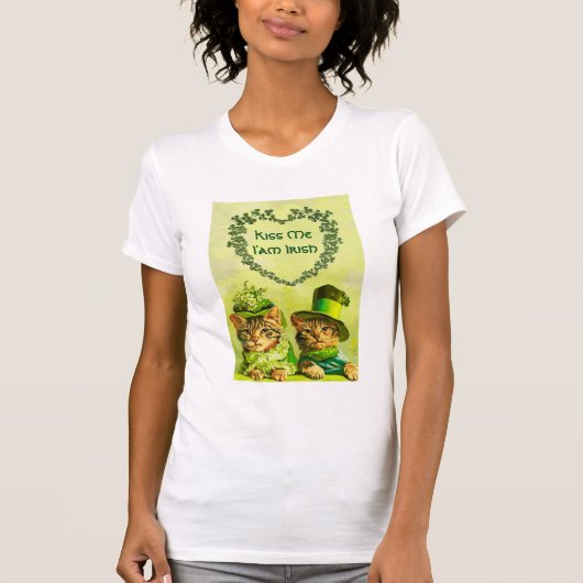 T-SHIRT FUNNY VIEILLE MODE ST.PATRICK'S DAS CHATS AVEC LE  (Devant)