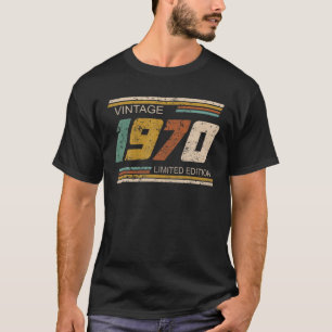 T-shirt Funny Vintage 1970 Limited Edition Anniversaire