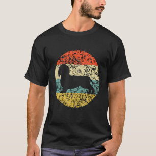 T-shirt Funny Vintage Dachshund Silhouette Pour Amoureux d