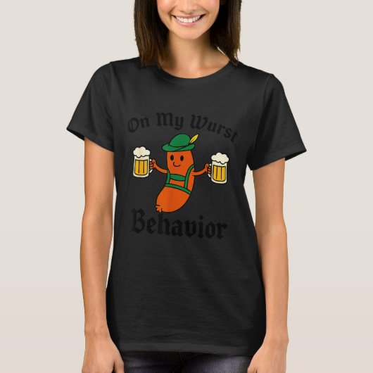 T-shirt Funny Vintage German Octoberfest Wurst  (Devant)
