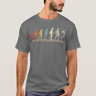 T-shirt Funny Vintage Retro Style Evolution Badminton