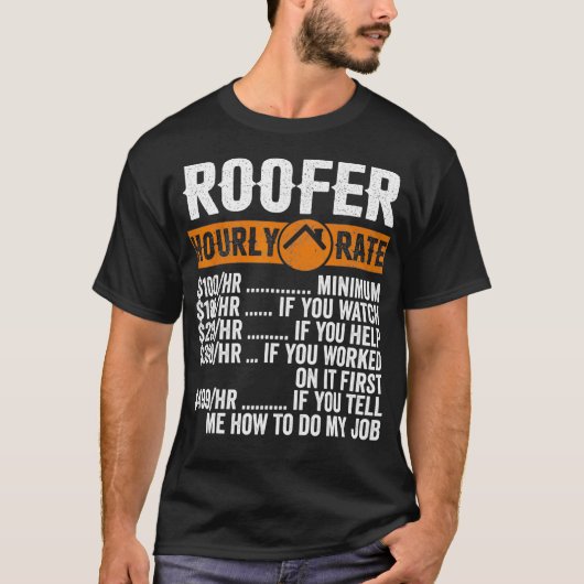 T-shirt Funny Vintage Roofer (Devant)