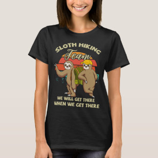 T-shirt Funny Vintage Sloth Randonnée Team Sloth