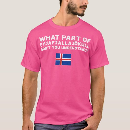 T-shirt Funny Volcano Islande (Devant)