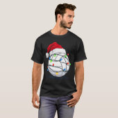 T-shirt Funny Volleyball Ball Christmas Graphics Lights Lo (Devant entier)