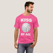 T-shirt Funny Volleyball Embrasse Mon As Avec Des Discours (Devant entier)