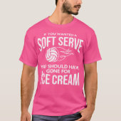T-shirt Funny Volleyball Soft Sert glace crème (Devant)