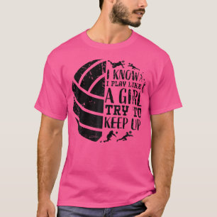 T-shirt Funny Volleyball sur les filles femmes Dit Jeune