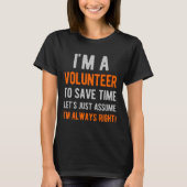 T-shirt Funny Volunteer (Devant)