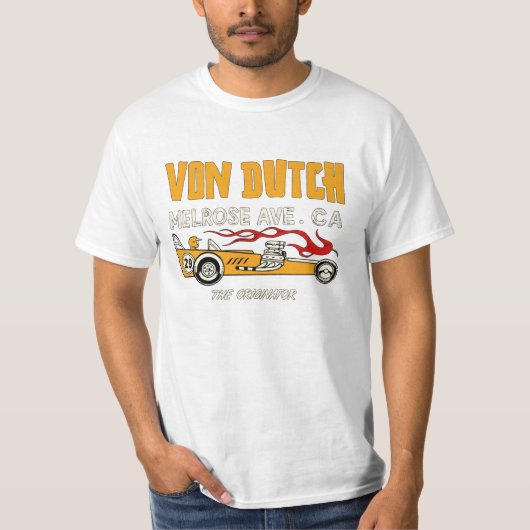 T-shirt Funny Von Dutch Retro Drag Car (Devant)