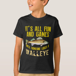 T-shirt Funny Walleye Fishing Poisson d'eau douce Hommes G