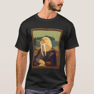 T-shirt Funny Walrus Mona Lisa Art Parody
