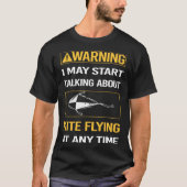 T-shirt Funny Warning Kite Flying (Devant)
