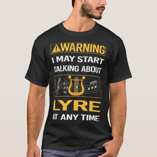 T-shirt Funny Warning Lyre (Devant)