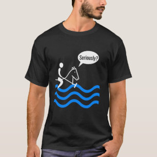 T-shirt Funny Water Polo Cheval Jouer Water Polo