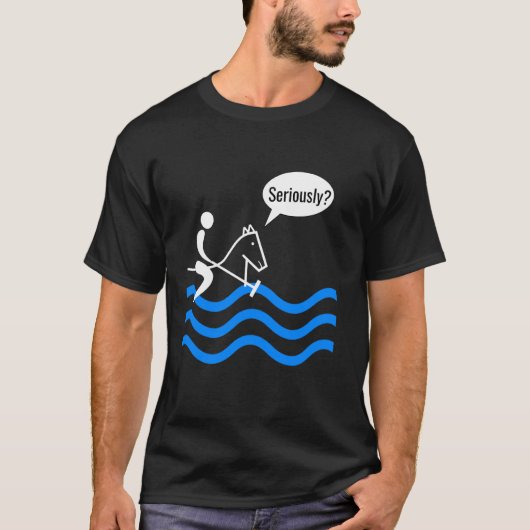 T-shirt Funny Water Polo Cheval Jouer Water Polo (Devant)