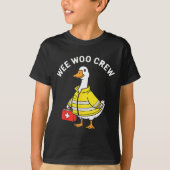T-shirt Funny Wee Woo Crew Goose Emt Paramedic Firefighter (Devant)