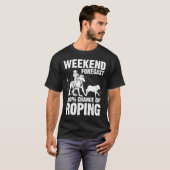 T-shirt Funny Weekend Forecast 100% Roping Cool Rodeo Rope (Devant entier)
