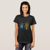 T-shirt Funny Weightlifting Gym Dreidel Menorah Hanukkah W (Devant entier)